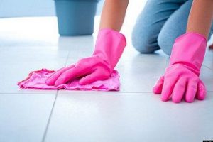 cleaning floors