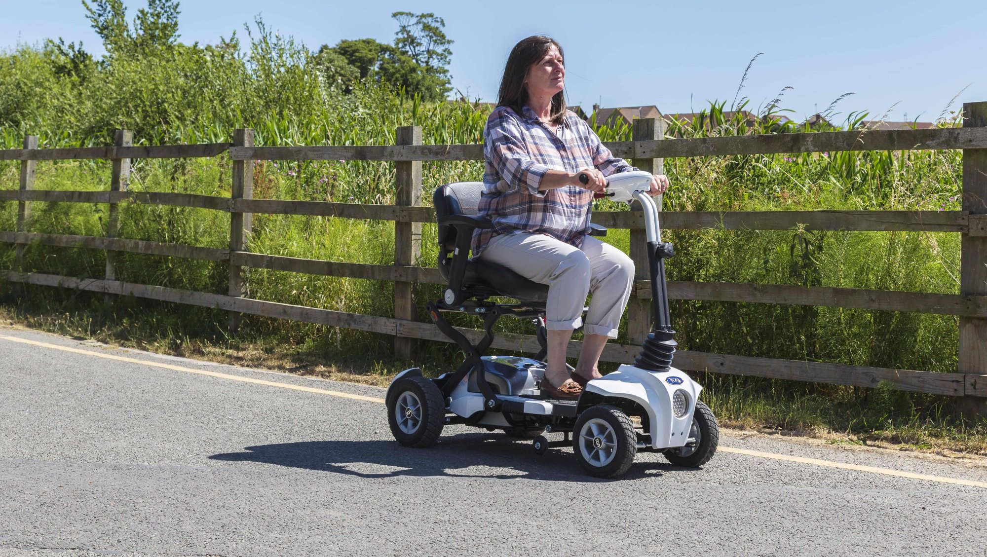 Lady on Mobility scooter